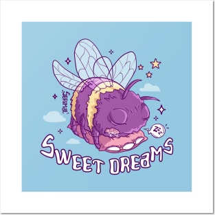 Sweet Dreams Are Made of Bees - Buzzing Slumber Illustration Posters and Art